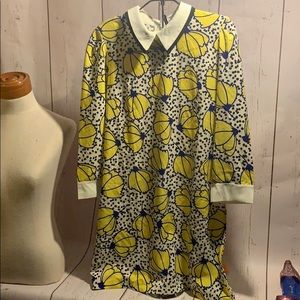 Vintage tunic shirt dress collar blouse retro mod